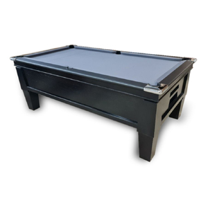 7 FT Slate Modern Pub/Hotel Bar Coin Operated Billiard Table with Modern Square Leg