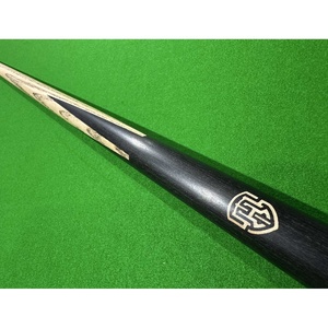 PIONEER BLACK 57 inch 1pc Cue American ash shaft wood with wood logo imbedded