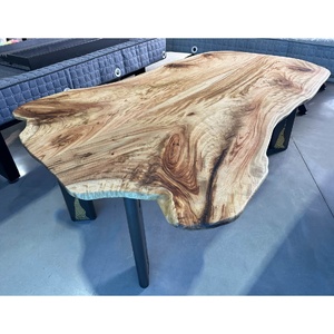 Sleek Dining Table Camphor Timber Slab