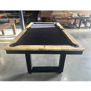 Pre-made 7 Foot Slate Odyssey Pool Billiards Table, Joined Rubber Wood Top Rail