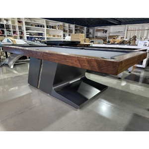 Pre-made - Pièce Unique  8ft Slate Cyber pool table Deluxe Pool Table, Selected American Black Walnut Timber