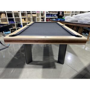 PIÈCE UNIQUE - 8ft Sleek Slate Pool Billiard Table, Maple Timber