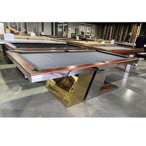 Pièce Unique - 8ft Slate Cyber Deluxe Pool Billiards Table, Red Gum Timber