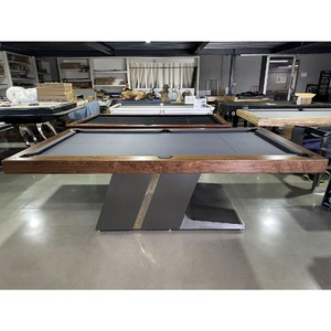 Pre-made - Pièce Unique  8ft Slate Cyber pool table Deluxe Pool Table, Selected American Black Walnut Timber