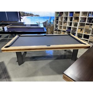 PIÈCE UNIQUE - 8ft Sleek Slate Pool Billiard Table, Maple Timber