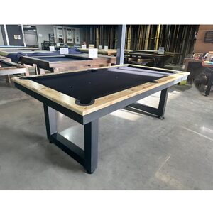 Pre-made 7 Foot Slate Odyssey Pool Billiards Table, Joined Rubber Wood Top Rail