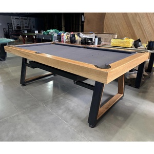 Pre-made  7ft Slate SAGA Pool Billiards Table with Sliding Storage, Marri Timber