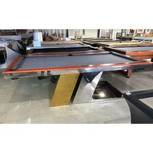 Pièce Unique - 8ft Slate Cyber Deluxe Pool Billiards Table, Red Gum Timber