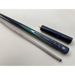 LEGEND Hand-made 57 inch 2pc Cue with extension, 4 splice, American ash shaft wood - Green