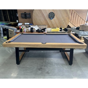 Pre-made  7ft Slate SAGA Pool Billiards Table with Sliding Storage, Marri Timber