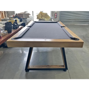 Pre-made  7ft Slate SAGA Pool Billiards Table with Sliding Storage, Marri Timber