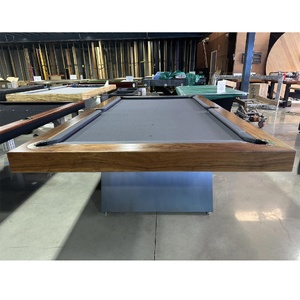 Pre-made - Pièce Unique  8ft Slate Cyber pool table Deluxe Pool Table, Selected American Black Walnut Timber