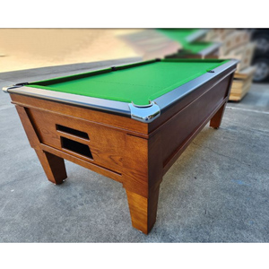 7 FT Slate Modern Pub/Hotel Bar Coin Operated Billiard Table with Modern Square Leg