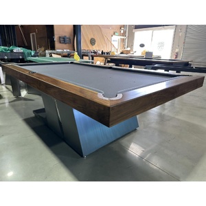 Pre-made - Pièce Unique  8ft Slate Cyber pool table Deluxe Pool Table, Selected American Black Walnut Timber