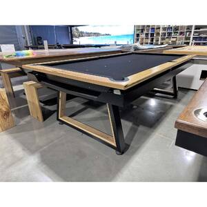 Pre-made 8 foot Slate SAGA Pool Billiards Table, Messmate Timber